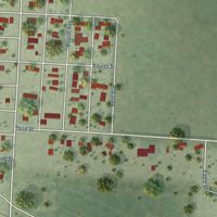 Second close-up of the map of Minatare, Nebraska print showing more streets and buildings