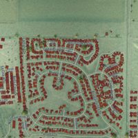 Second close-up of the map of Minden, Nevada print showing more streets and buildings