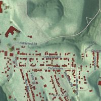 Second close-up of the map of Mingo Junction, Ohio print showing more streets and buildings