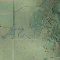 Second close-up of the map of Mingo, Missouri print showing more streets and buildings