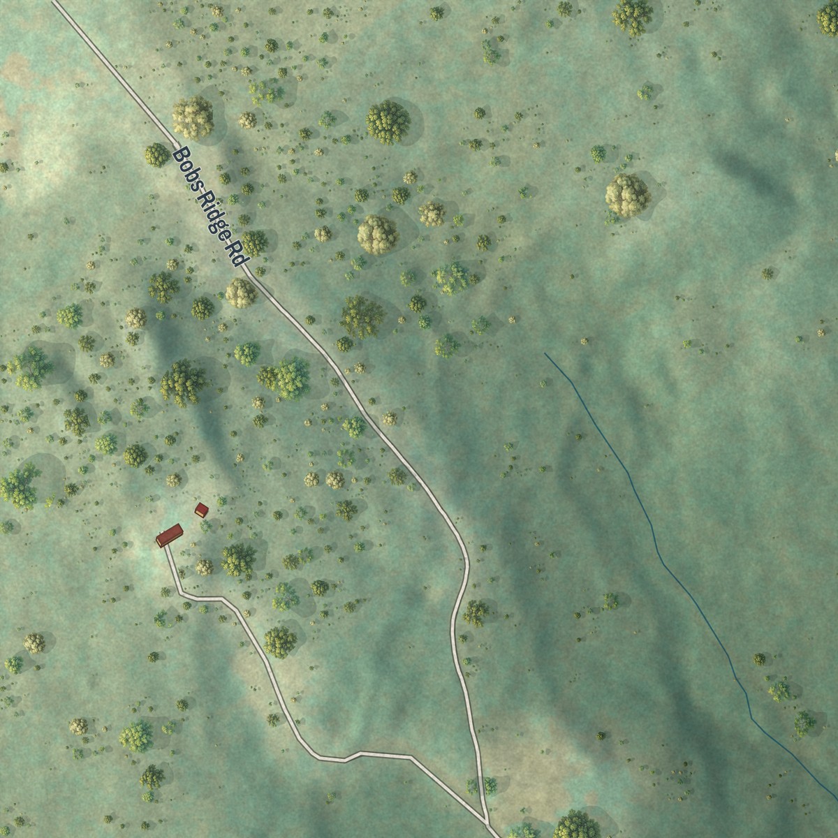Second close-up of the map of Mingoville, Pennsylvania print showing more streets and buildings