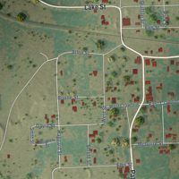 Second close-up of the map of Mingus, Texas print showing more streets and buildings