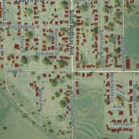 Second close-up of the map of Minneapolis, Kansas print showing more streets and buildings