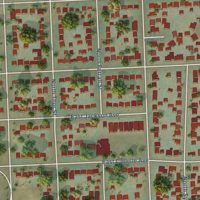Second close-up of the map of Minnehaha, Spokane, Washington print showing more streets and buildings