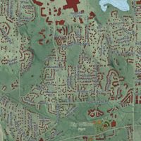Second close-up of the map of Minnetonka, Minnesota print showing more streets and buildings