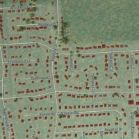 Second close-up of the map of Minoa, New York print showing more streets and buildings