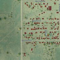 Second close-up of the map of Minonk, Illinois print showing more streets and buildings