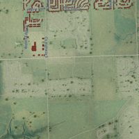 Second close-up of the map of Minooka, Illinois print showing more streets and buildings