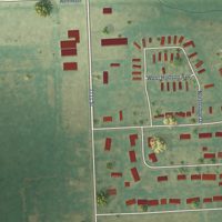 Second close-up of the map of Minto, North Dakota print showing more streets and buildings