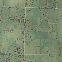 Second close-up of the map of Mire, Louisiana print showing more streets and buildings