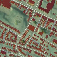 Second close-up of the map of Mission Hill, Massachusetts print showing more streets and buildings
