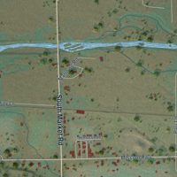 Second close-up of the map of Mission, Oregon print showing more streets and buildings