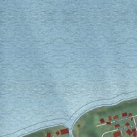 Second close-up of the map of Mitiwanga, Ohio print showing more streets and buildings