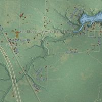 Second close-up of the map of Moffatt, Michigan print showing more streets and buildings