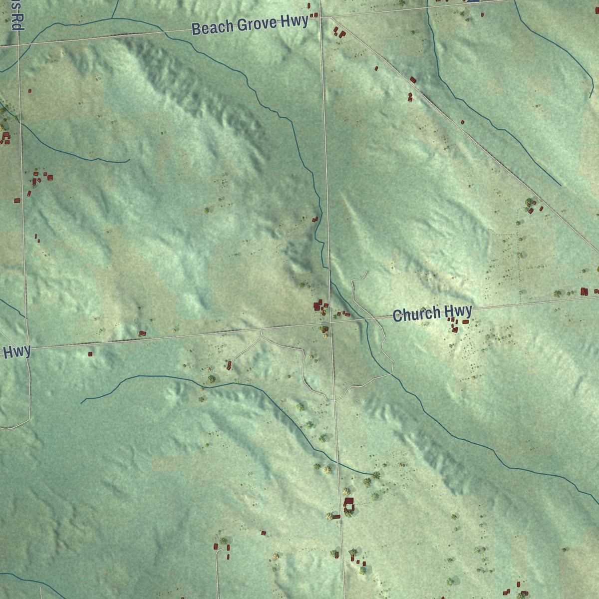Second close-up of the map of Moltke, Michigan print showing more streets and buildings