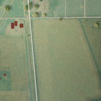 Second close-up of the map of Mona, Iowa print showing more streets and buildings