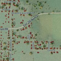 Second close-up of the map of Mona, Utah print showing more streets and buildings