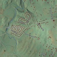 Second close-up of the map of Monaghan, Pennsylvania print showing more streets and buildings