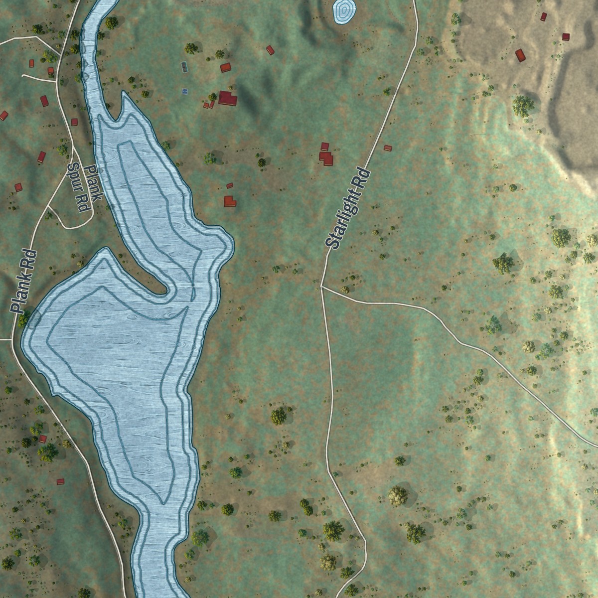 Second close-up of the map of Mongaup Valley, New York print showing more streets and buildings