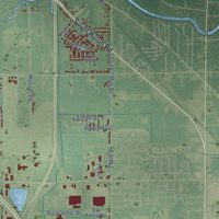 Second close-up of the map of Monitor, Michigan print showing more streets and buildings