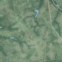 Second close-up of the map of Monroe, Gloucester County, New Jersey print showing more streets and buildings