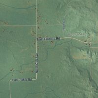 Second close-up of the map of Monroe, Newaygo County, Michigan print showing more streets and buildings