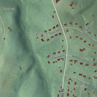 Second close-up of the map of Monrovia, Maryland print showing more streets and buildings