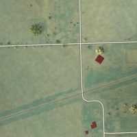 Second close-up of the map of Mont Ida, Kansas print showing more streets and buildings