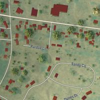 Second close-up of the map of Montandon, Pennsylvania print showing more streets and buildings