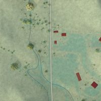 Second close-up of the map of Montaqua, Montana print showing more streets and buildings