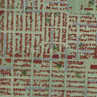 Second close-up of the map of Montavilla, Oregon print showing more streets and buildings