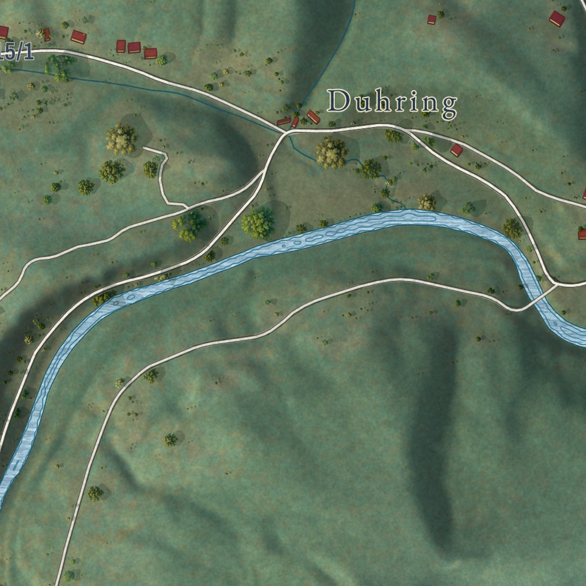 Second close-up of the map of Montcalm, West Virginia print showing more streets and buildings