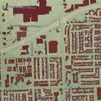 Second close-up of the map of Montclair, California print showing more streets and buildings