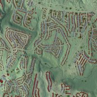 Second close-up of the map of Montclair, Virginia print showing more streets and buildings