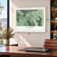 Monteagle, Tennessee map, 18 x 24 inch print in a white frame in a home office