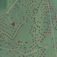 Second close-up of the map of Montebello, New York print showing more streets and buildings