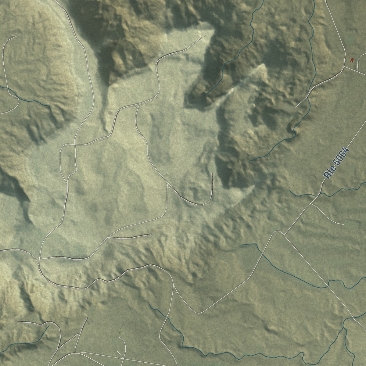 Second close-up of the map of Montezuma Creek, Utah print showing more streets and buildings