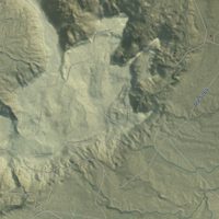 Second close-up of the map of Montezuma Creek, Utah print showing more streets and buildings