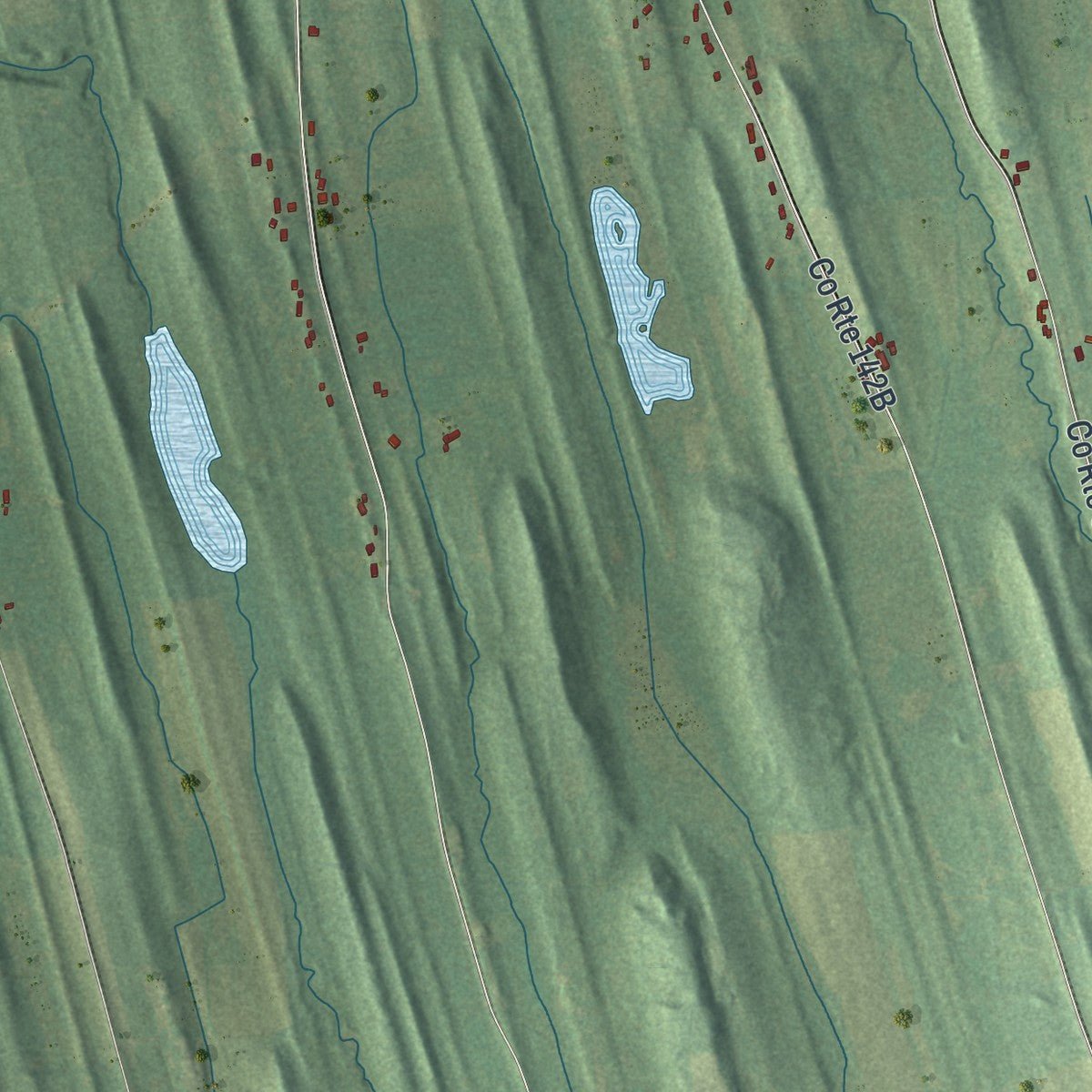 Second close-up of the map of Montezuma, New York print showing more streets and buildings