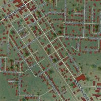 Second close-up of the map of Montgomery City, Missouri print showing more streets and buildings