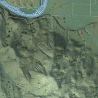 Second close-up of the map of Montour, Idaho print showing more streets and buildings