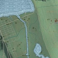 Second close-up of the map of Montour, New York print showing more streets and buildings