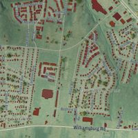 Second close-up of the map of Montrose, Virginia print showing more streets and buildings