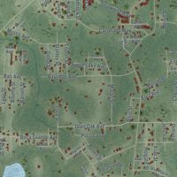 Second close-up of the map of Moon Lake, Florida print showing more streets and buildings