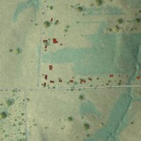 Second close-up of the map of Moore Station, Texas print showing more streets and buildings
