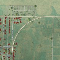 Second close-up of the map of Mooreland, Oklahoma print showing more streets and buildings