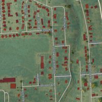 Second close-up of the map of Moorhead, Mississippi print showing more streets and buildings