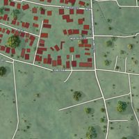 Second close-up of the map of Mora, Puerto Rico print showing more streets and buildings