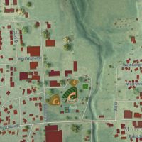 Second close-up of the map of Morenci, Michigan print showing more streets and buildings