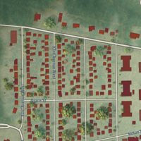 Second close-up of the map of Morgan Park, Minnesota print showing more streets and buildings